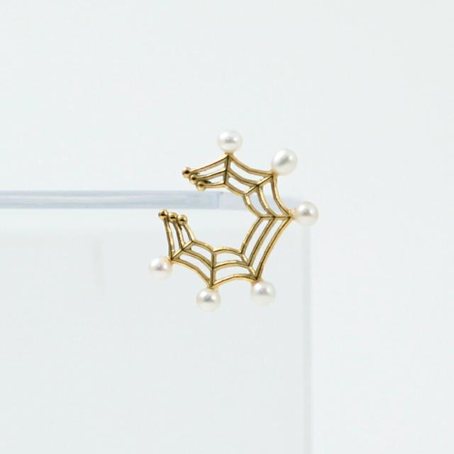yum. （ヤム） / k18 ゴールド 蜘蛛の巣 ミニ イヤーカフ パール付き / Ec-05a-18cの通販は 12,705円