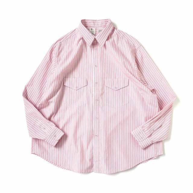 O-（オー） O-（オー）/ F.F. SHIRT - Pink ST O-UL-06 ストライプシャツ 0-cho-rui-lab レイチョウルイラボ ポイント 消化 デッドストッ