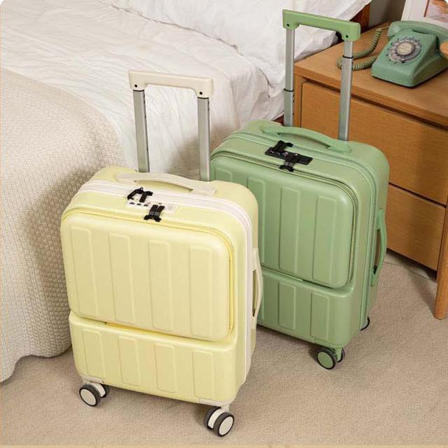 スーツケース Mサイズ 機内持ち込み不可 前開き トップオープン USBポート フック搭載 キャリーケース キャリーバッグ 軽量 静音 大容量 小型 おしゃれ 人気 パソコン収納 TSAロック ビジネス 旅行 出張 おしゃれ ファスナー式 フロントオープン かわいい シンプル 全5色_13
