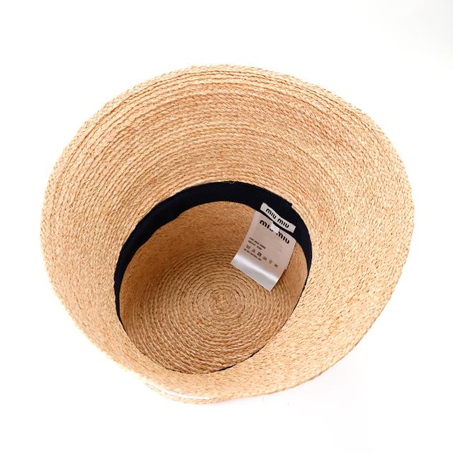 【国内発】MIUMIU 5HC342 ファブリック ハット Woven Fabric Hat 送料無料】MIUMIU ミュウミュウ 5HC342 ファブリックハット