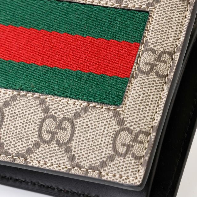 GUCCI グッチ 財布 ウェブストライプ 二つ折財布 779854 新品 ギフト プレゼント プレゼント ギフト 贈り物 無料 ラッピング 包装