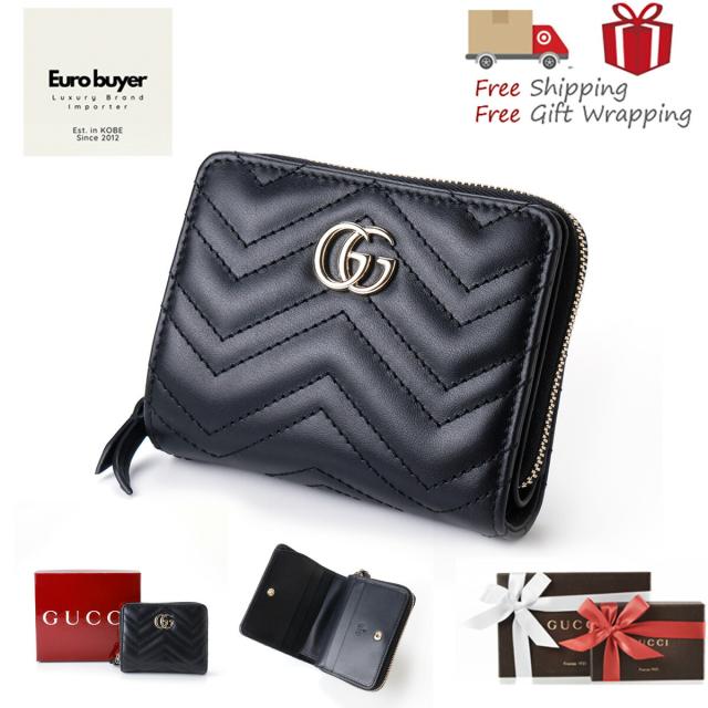 GUCCI グッチ 財布　813370 GGマーモント ミニ財布 コンパクト財布   新品 ギフト プレゼント 贈り物 無料 ラッピング 包装