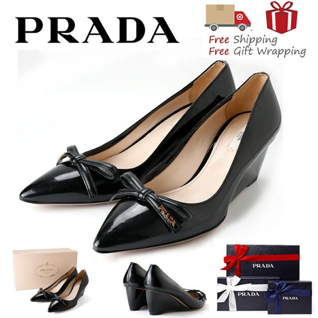 【送料無料・アウトレット】PRADA プラダ  パンプス  1I185D パンプス 38.5 25.5cm  新品 ギフト プレゼント プレゼント ギフト 贈り物 無料 ラッピング 包装