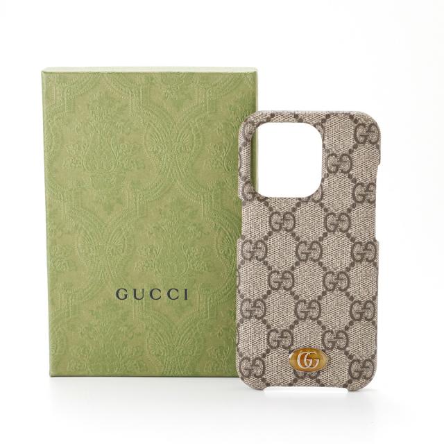 【美品】　グッチ　iPhoneケース　14pro max GGスプリーム GUCCI グッチ スマホケース GGスプリーム iPhone 14 14Pro 14Pro MAX