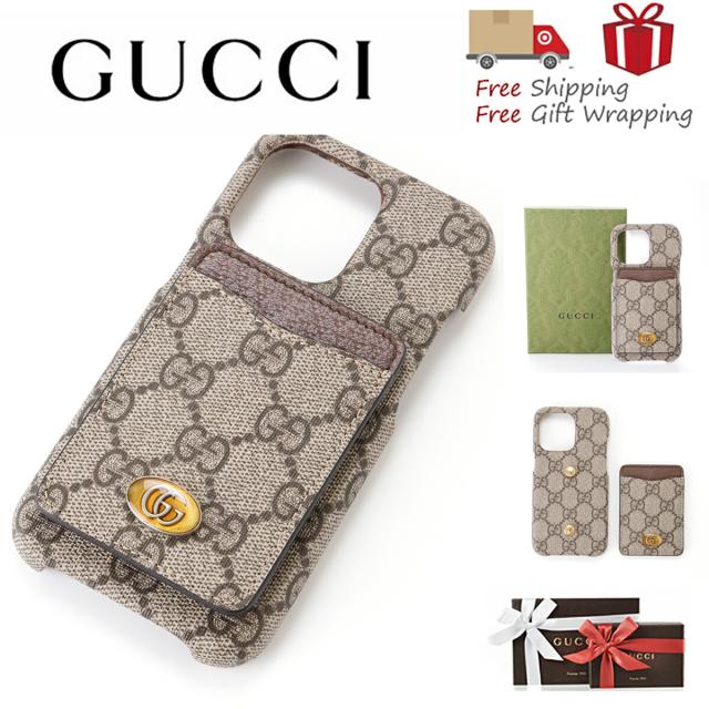 【GUCCI】iPhoneケース カードポケット付き GUCCI グッチ スマホケース カード収納付き iPhone 13 13Pro