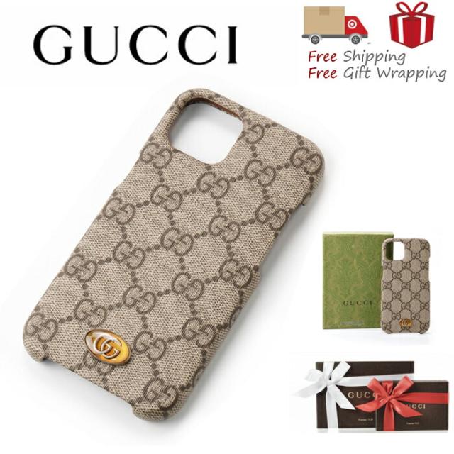 送料無料】GUCCI グッチ GGスプリーム キャンバス iPhone13 ケース