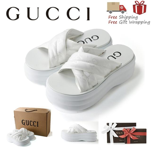 GUCCI グッチ GGプラットフォーム サンダル 738707　39 新品 ギフト プレゼント プレゼント ギフト 贈り物 無料 ラッピング 包装