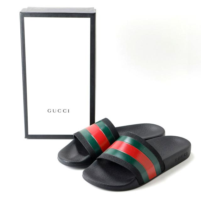 【送料無料】GUCCI グッチ サンダル　キッズ ウェブ付き ラバー サンダル 33 21cm 新品 ギフト プレゼント プレゼント ギフト 贈り物 無料 ラッピング 包装_1