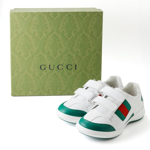 【送料無料】GUCCI グッチ キッズ ウェブ スニーカー 772406 29 18.6cm 新品 ギフト プレゼント プレゼント ギフト 贈り物 無料 ラッピング 包装_1