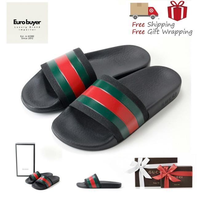 【送料無料】GUCCI グッチ サンダル　キッズ ウェブ付き ラバー サンダル 33 21cm 新品 ギフト プレゼント プレゼント ギフト 贈り物 無料 ラッピング 包装