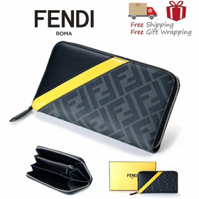 【送料無料】FENDI フェンディ 7M0264 ラウンドジップ 長財布 FFロゴ 財布 新品 ギフト プレゼン 贈り物 無料 ラッピング 包装