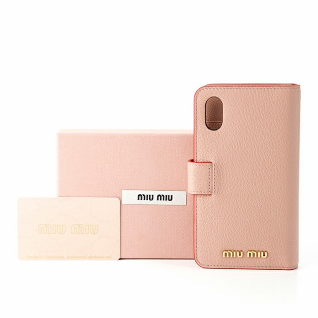 ミュウミュウ MIUMIU iPhone X XS ケース 手帳型スマホケース-