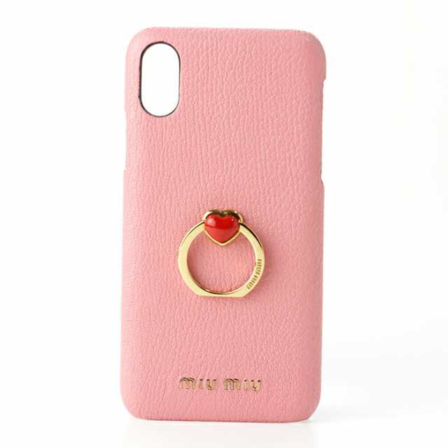 正規通販 miumiu◇iPhone ケース◇リング付き◇新品 Ⅹ/ⅩS iPhone用