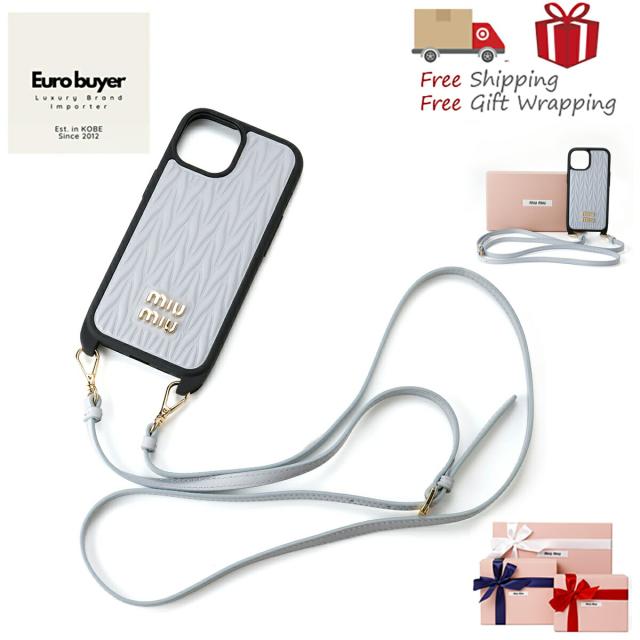 MIUMIU ミュウミュウ スマホケース  iPhone 15 15Pro ケース 5ZH184 5ZH185 新品ギフト ラッピング プレゼント ギフト 贈り物 無料 ラッピング 包装