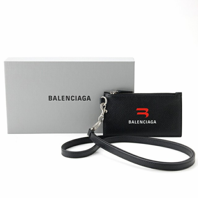【新品】BALENCIAGA バレンシアガ ネックウォレット ブラックレザー財布コメントありがとうございます