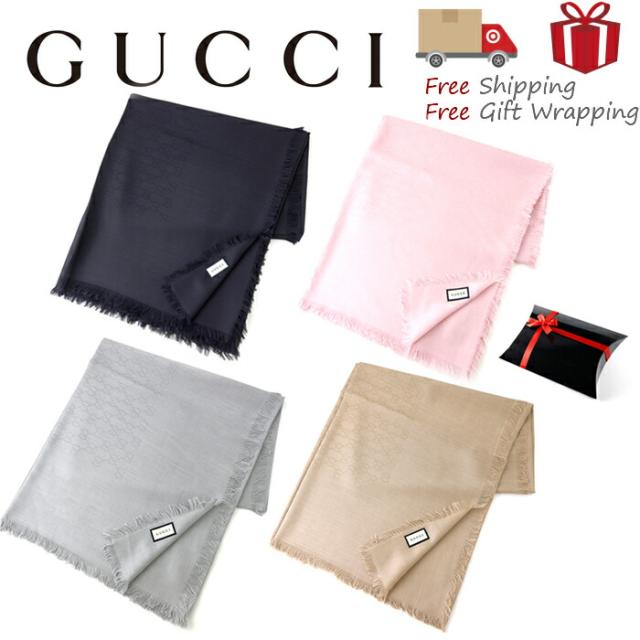 GUCCI グッチ シルク GG柄大判ストール 387563 新品 本物保証 ギフト プレゼント 無料ギフトラッピング対応可！