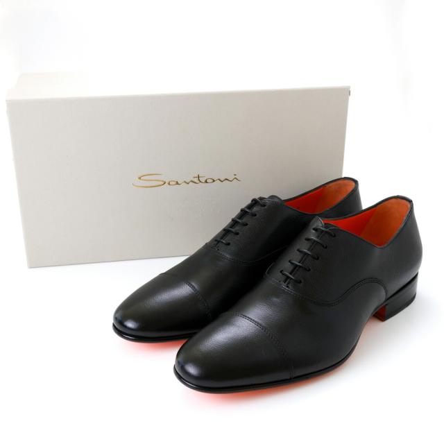 【送料無料】SANTONI サントーニ  シューズ  ブラック ビジネスシューズ 8 新品 ギフト プレゼント プレゼント ギフト 贈り物 無料 ラッピング 包装の通販は