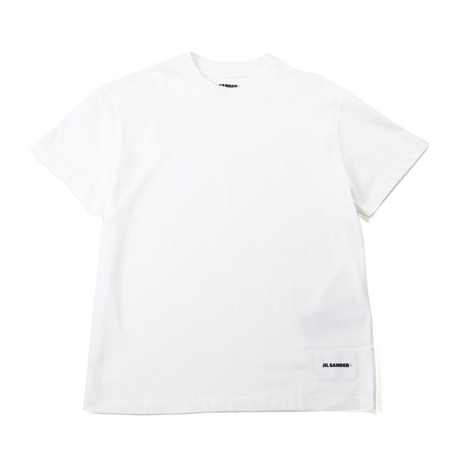 【国内発送】JILSANDER 裾ロゴ Tシャツ 1枚 J40GC0001 ホワイト 国内発送】JILSANDER 裾ロゴ Tシャツ3枚セット J40GC0001 (Jil