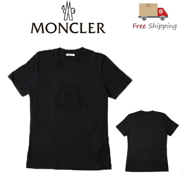 【国内発送】MONCLER クリスタル ロゴ 半袖 Tシャツ 8C00034 MONCLER モンクレール Tシャツ クリスタル ロゴ 半袖 Tシャツ
