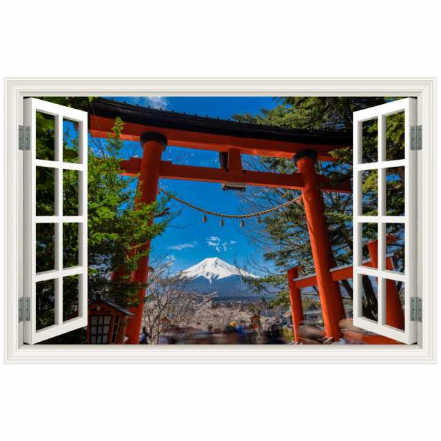 ウォールステッカー 窓枠 富士山 鳥居 日本製 Mu3 壁紙 木 森林 シール 神社 自然 風景 景色 北欧 旅行 写真の通販はau Pay マーケット ウォールステッカー ルッカ