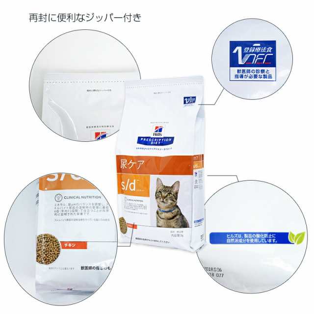 ヒルズ 猫用 S D 2kg 4個 尿ケア 療法食 の通販はau Pay マーケット くにペットヘルスクリニック