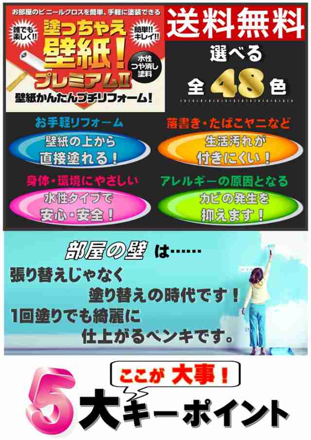 塗装用具セット付き 塗っちゃえ壁紙 プレミアム２ 各色 ４ｋｇ缶 １液 水性塗料 艶消し 室内 ペンキ クロス 塗料 Diy の通販はau Pay マーケット ペイントアシストラッキー Au Pay マーケット店