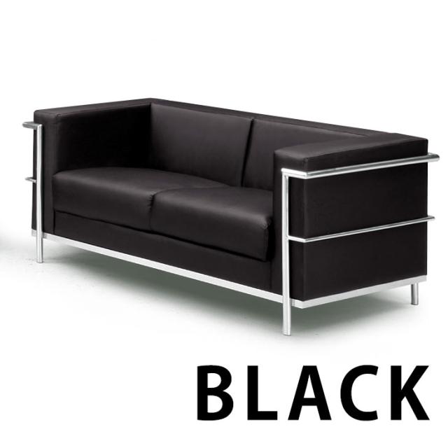 【正午〜P5%還元】 ソファー ソファー2人掛け 2人掛け おしゃれ ル・コルビジェ LC2 デザイナーズ ソファー Le Corbusier 2P 二人掛け 赤 ソファ sofa ブラック アイボリー レッド オレンジ リプロダク