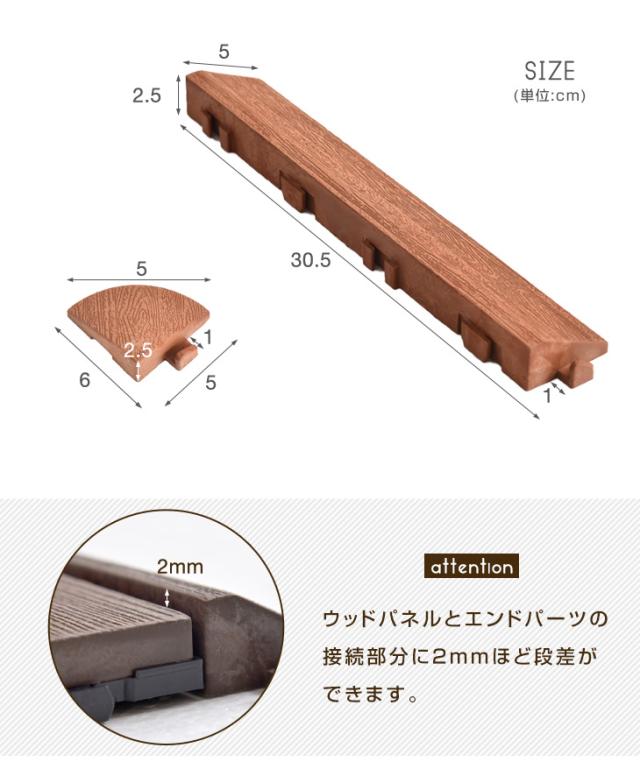 10時〜P5％還元】 人工木 ウッドパネル エンドパーツ 27枚セット