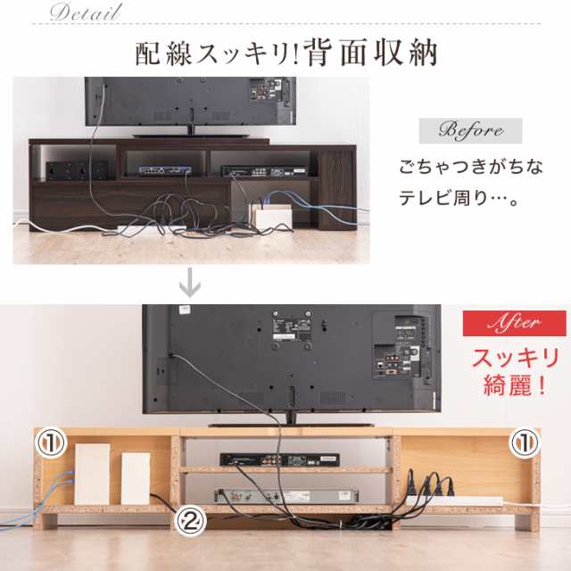 テレビ台 ロータイプ 50インチ 幅150cm 収納 木製 テレビボード TV台