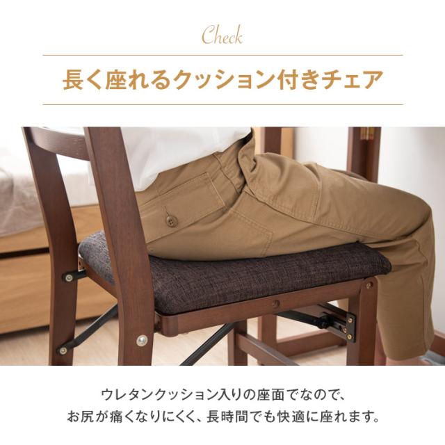 【10:00〜P5%還元】 折り畳みデスク チェア セット 木製 完成品 70×45 折り畳み 折り畳 簡易 デスク コンパクト テーブル フォールディングデスク パソコンデスク 折り畳みチェア 折り畳み椅子 デスクセット ナチュラル ブ_8