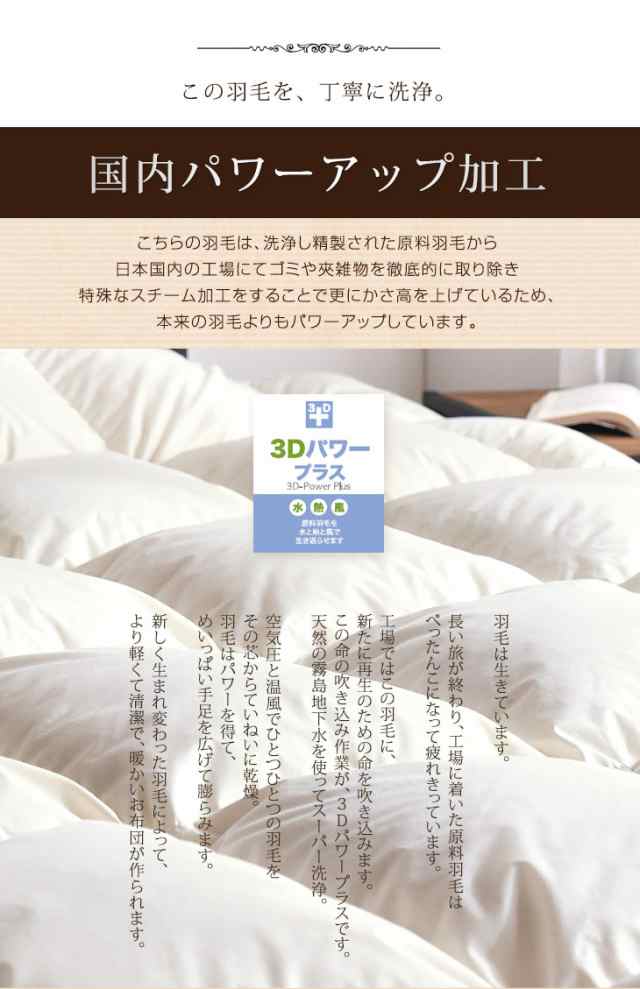 先着クーポンで800円OFF】 羽毛布団 シングル ロング 掛け布団 純