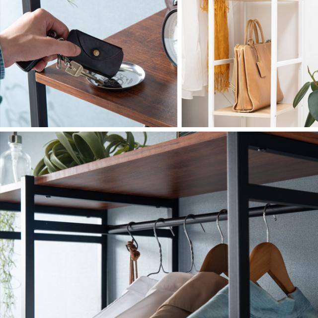 本日P5%還元】 ハンガーラック 幅90 キャスター付 クローゼット コート