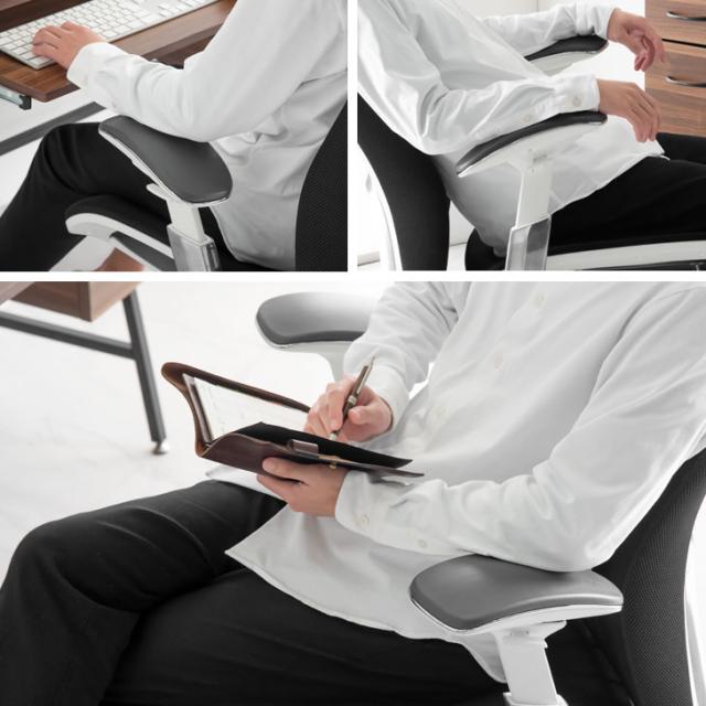 オフィスチェア 4Dアームレスト メッシュ 座面スライド ロッキング固定