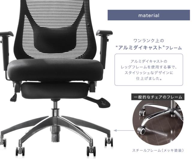 オフィスチェア フットレスト付 アームレスト昇降 ロッキング固定 ゲーミングチェア ヘッドレスト ハイバック フットレスト オフィスチェアー パソコンチェア デスクチェア デスクチェアー チェア 椅子 イス ワークチェア_17