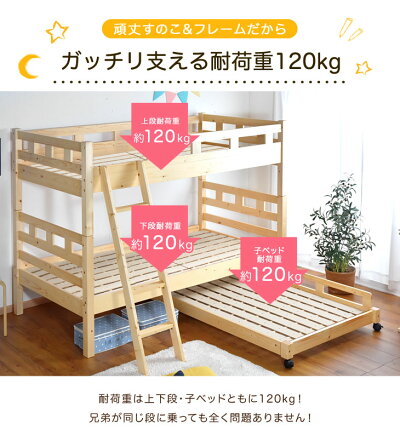 【10:00〜P5%還元】 木製 2段ベッド ベッド ベット シングル 親子 2段ベット 新入学 2段ベット 子供部屋 社員寮 学生寮 大人用 3段ベッド [超大型商品]_9
