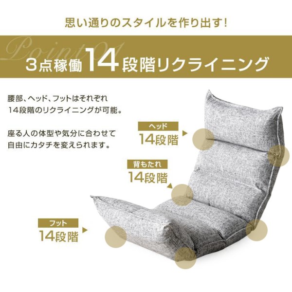 正午〜P5%還元】 座椅子 へたりにくい リクライニング ポケットコイル