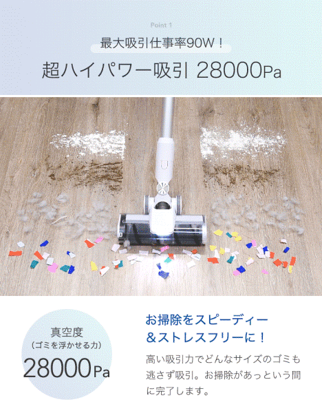 2way 掃除機 ハンディ & スティック ハイパワー 28000Pa スティック