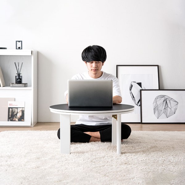 【新品】リバーシブル　折りたたみコタツ　円形　コンパクト　アウトレット 新品】リバーシブル 折りたたみコタツ 円形 コンパクト