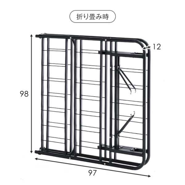 ベッド シングル 折りたたみ ベッドフレーム 折りたたみらくらくスチール コンパクト パイプベッド スチールベッド アイアンベッド 折り｜au PAY  マーケット