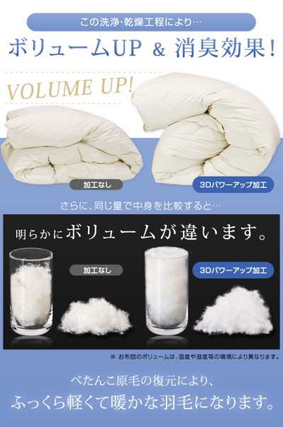羽毛布団 ダブル 掛け布団 日本製 神々の羽毛 10年保証 超長綿 160番手