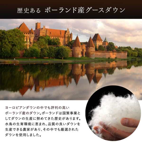 【今だけ1,500円OFFクーポン】 羽毛布団 掛け布団 シングル ロング 日本製 ポーランド産 増量1.2kg ホワイトマザーグース ダウン95％  超｜au PAY マーケット