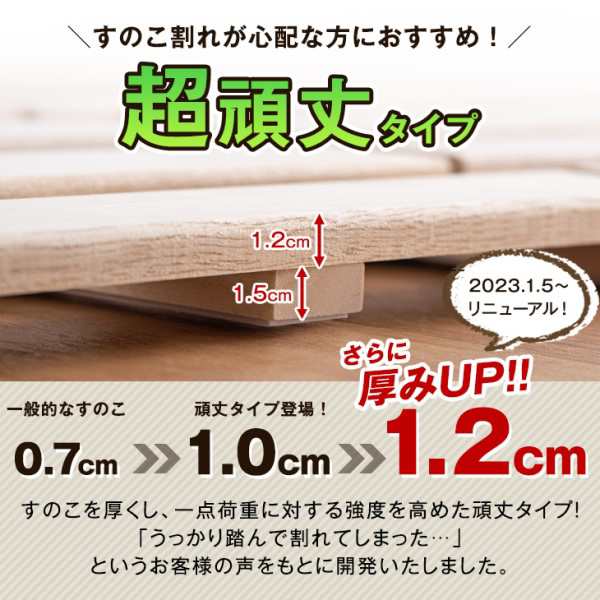 正午〜1２H限定P5％】 ベッド シングル すのこマット 四つ折り すのこ