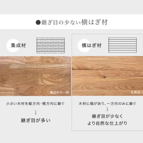 【10:00〜P5%還元】 ダイニングベンチ 単品 天然木 170 × 38 2人掛け 3人掛け オーク無垢  木製 長方形 ダイニング ベンチ ダイニングチェア 3人 3人用 3人掛 木脚 長椅子 おしゃれ_3
