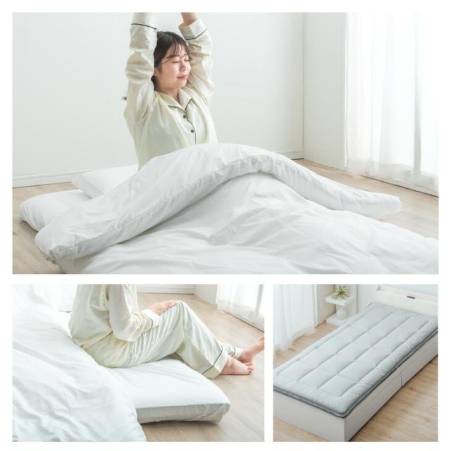 日本製 洗える 三層 敷布団 帝人ウォシュロン®綿使用 セミダブル【グレー】 楽天市場】日本製 洗える 三層敷布団 完全分割式 ウォシュロン