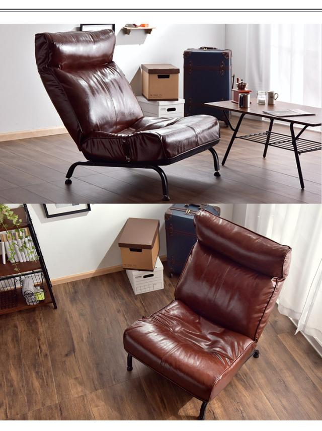 本日P5%還元】 ソファ 無段階リクライニング レバー式 1P ヴィンテージ