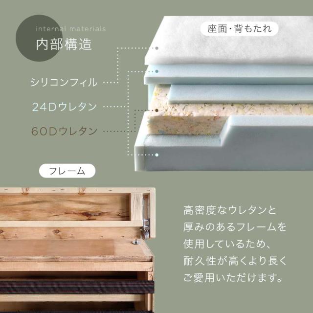 コーデュロイ ヘッド リクライニング クッション 2個付き ソファ ソファー カウチソファ リクライニングソファ 2P 2人掛 布地 モダン おしゃれ ブラウン グリーン ベージュ 【超大型】【後払/時間指定NG】_10