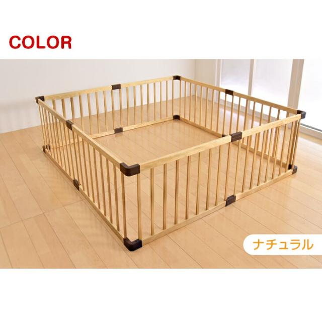 【美品】　タンスのゲン　LT04 木製ベビーサークル　ナチュラル タンスのゲン ベビーサークル LT04 木製 8枚パネル ナチュラル