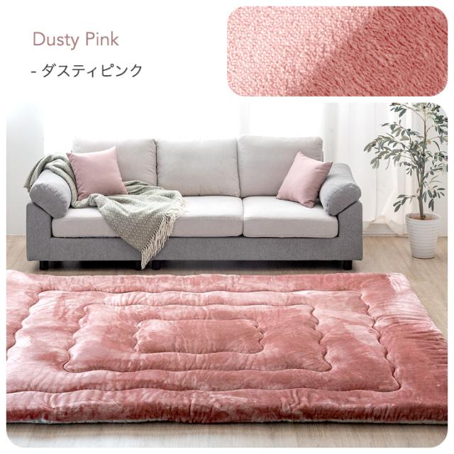ふわふわのラビットファーラグ 約180×180cm(正方形)/床暖房・ホット