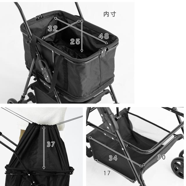 ショッピングカート ワンタッチ 折り畳み式 大容量 巾着タイプ 4輪 軽量 耐荷重 35kg 高齢者 折り畳み 折りたたみ コンパクト 持ち運び カート マイカート 折りたたみカート 荷物カート 買い物カート スーパー おしゃれ_19