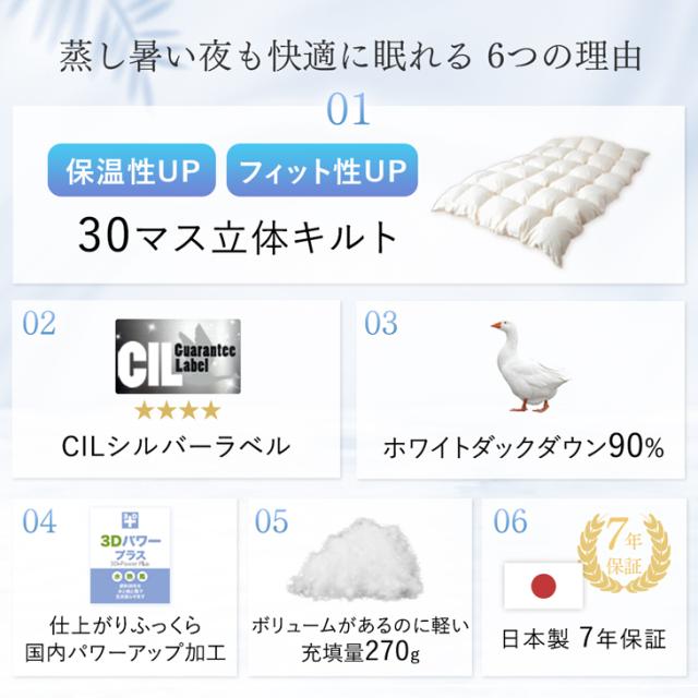 掛け布団 シングル 洗える ダウンケット 日本製 ホワイト ダックダウン90％ 0.27kg 羽毛 羽毛肌掛け布団 布団 消臭 抗菌 防ダニ ウォッシャブル 肌掛け布団 肌掛けふとん 肌布団 掛ふとん 春 夏 春用 夏用_1